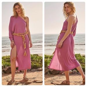 Free People Beach Kara One Shoulder Midi Dress